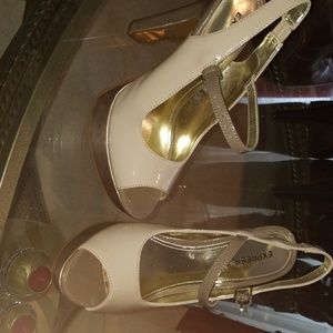high heel shoes, partially worn, in good condition